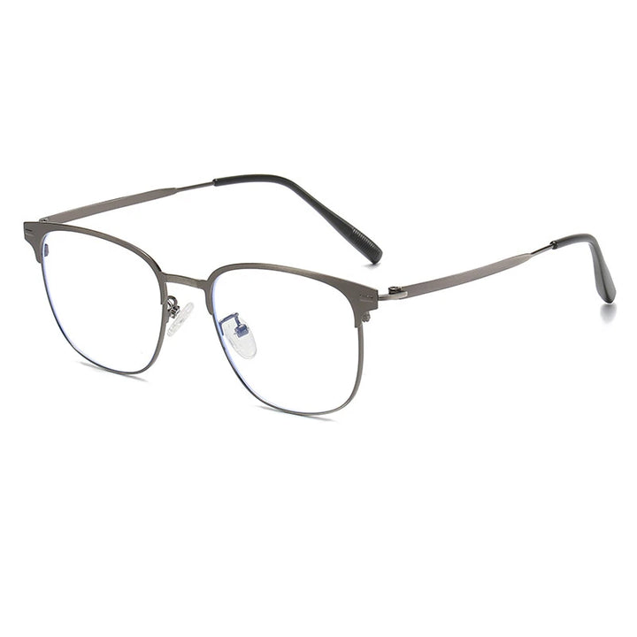 Cubojue Men's Full Rim Square Titanium Reading Glasses 101979 Reading Glasses Cubojue 101979 grey 0 
