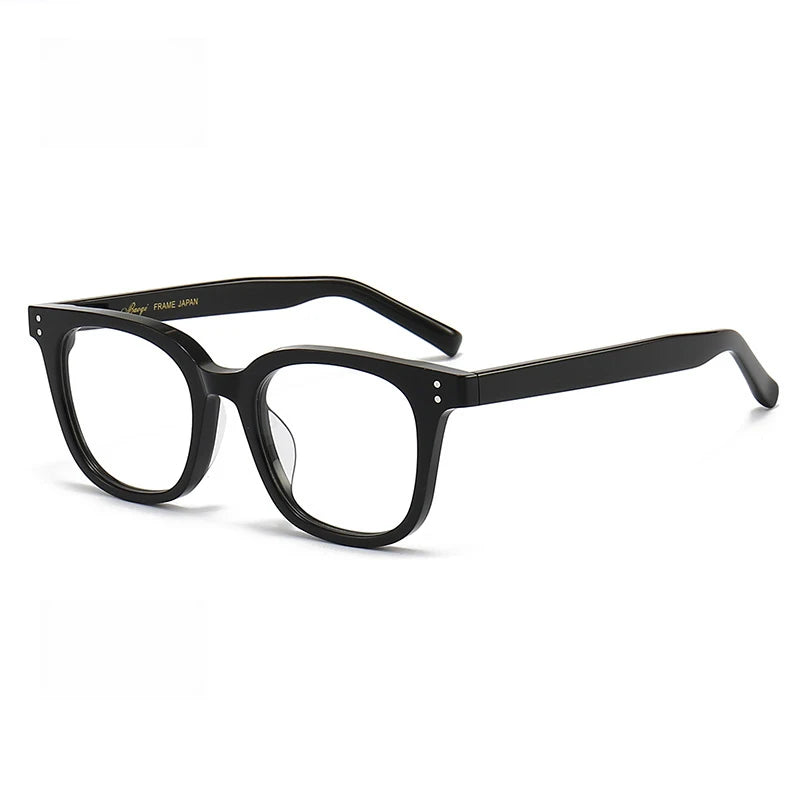 Black Mask Unisex Full Rim Acetate Square Eyeglasses N107 Full Rim Black Mask   