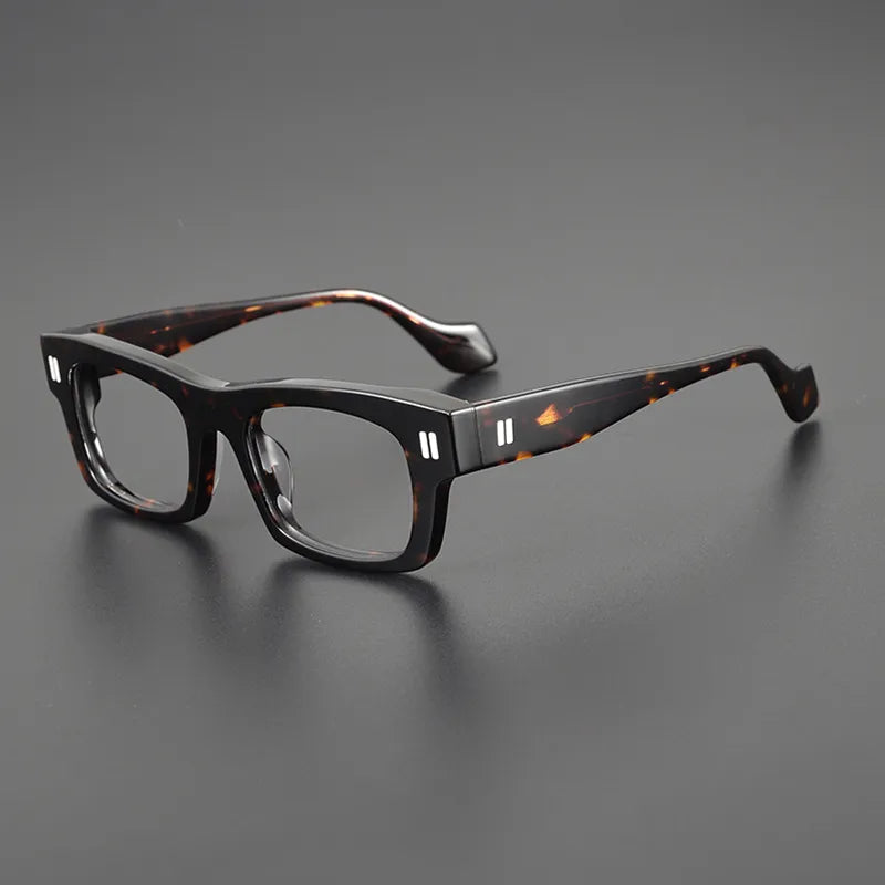 Black Mask Unisex Full Rim Square Acetate Eyeglasses L2037 Full Rim Black Mask Tortoise