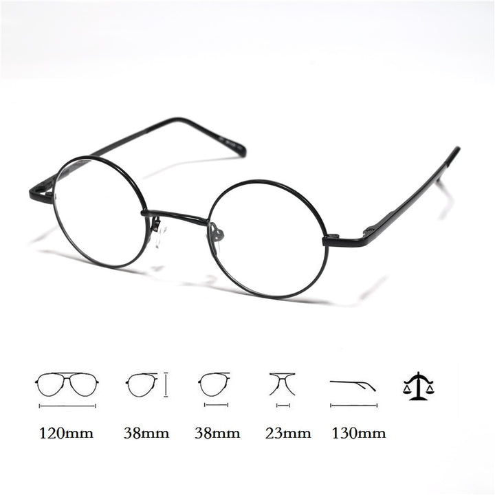 Cubojue Unisex Full Rim Small Round Alloy Presbyopic Reading Glasses 201p Reading Glasses Cubojue