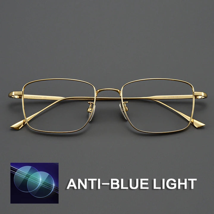 Gatenac Women's Full Rim Polygon Square Titanium Reading Glasses G2138