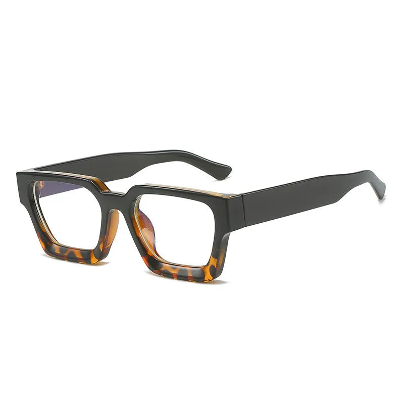 Kocolior Unisex Full Rim Square Acetate Hyperopic Reading Glasses 229402 Reading Glasses Kocolior black leopard 0 