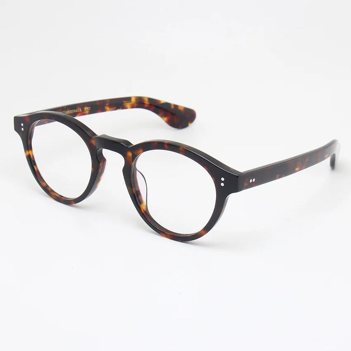 Black Mask Unisex Full Rim Oval Round Acetate Eyeglasses 195142