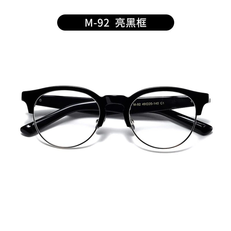 Nobler Unisex Full Rim Square Acetate Titanium Eyeglasses M092 Full Rim Nobler C1