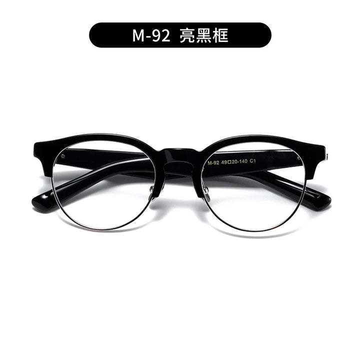 Nobler Unisex Full Rim Square Acetate Titanium Eyeglasses M092 Full Rim Nobler C1