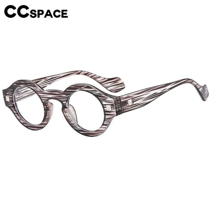CCspace Unisex Full Rim Small Round Acetate Reading Glasses R57019 Reading Glasses CCspace