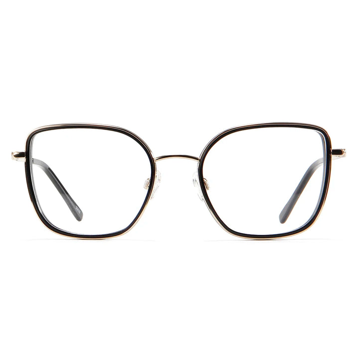 Esnbie Unisex Full Rim Square Cat Eye Titanium Eyeglasses 22029 Full Rim Esnbie