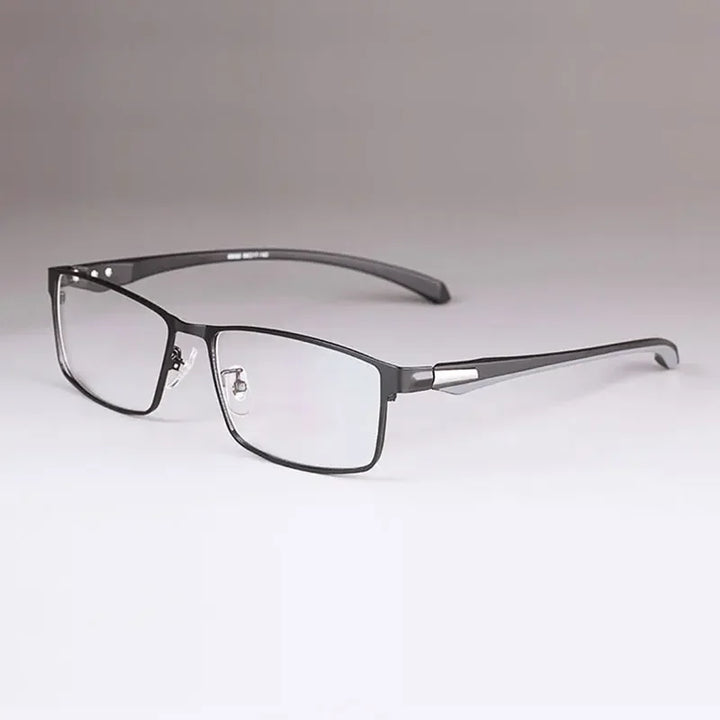 Handoer Unisex Full Semi Rim Square Tr 90 Alloy Eyeglasses 561718