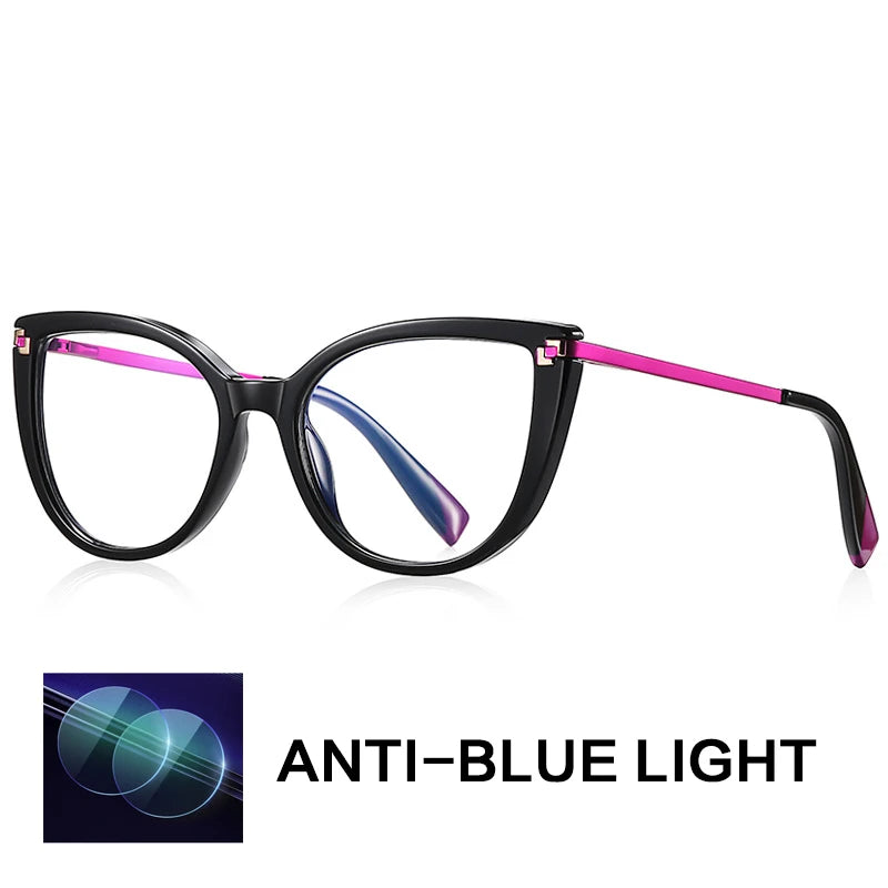 Gatenac Women's Full Rim Cat Eye Tr 90 Titanium Reading Glasses G2128