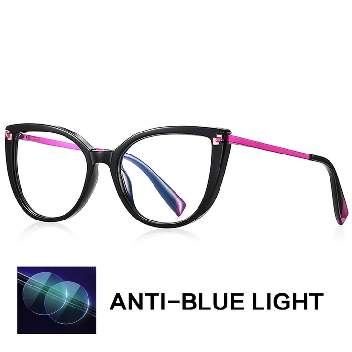 Gatenac Women's Full Rim Cat Eye Tr 90 Titanium Reading Glasses G2128