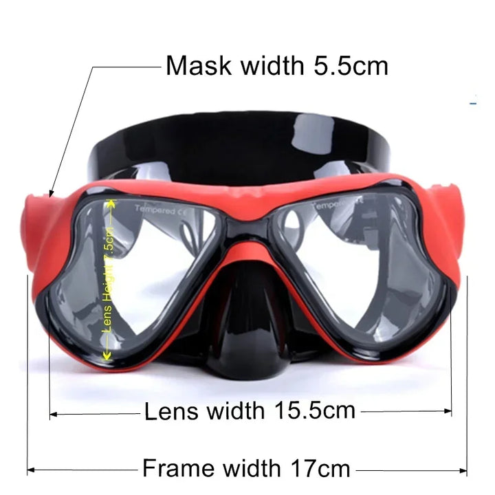 Aleefa Unisex Goggle Plastic Resin Lens Pc Silicone Swim Mask 64202