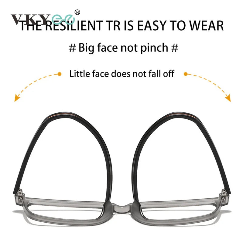 Vicky Men's Full Rim Square Tr 90 Titanium Sport Reading Glasses 41117 Reading Glasses Vicky
