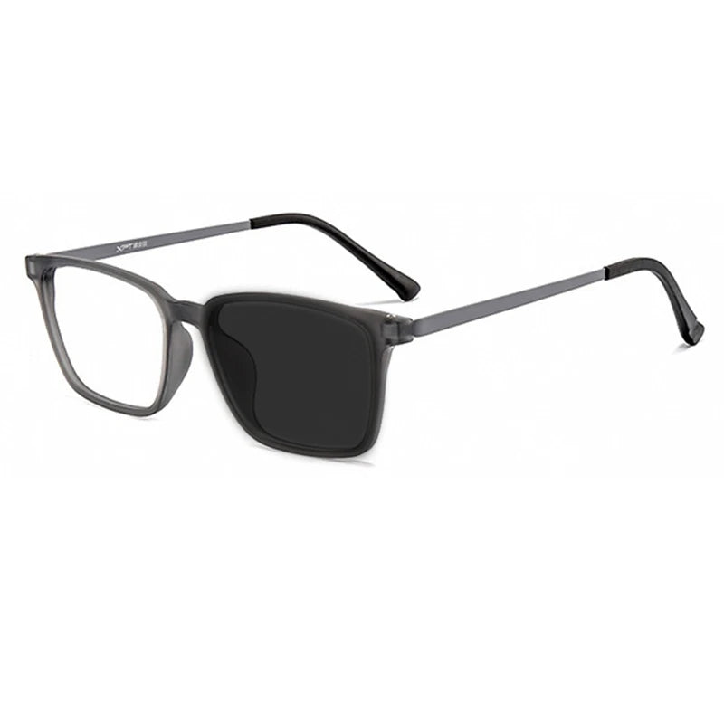 Kocolior Unisex Full Rim Square Tr 90 Titanium Hyperopic Reading Glasses 8922 Reading Glasses Kocolior Photochromic Gray custom degree