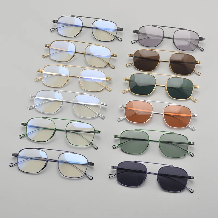 Gatenac Unisex Full Rim Small Square Titanium Eyeglasses Gxyj1474 Full Rim Gatenac