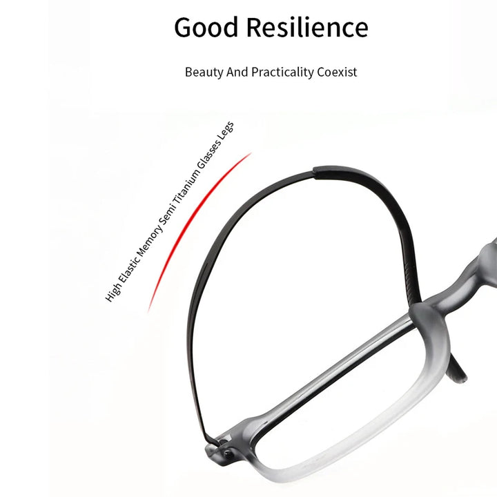 Xbora Unisex Full Rim Square Tr 90 Titanium Eyeglasses 2007