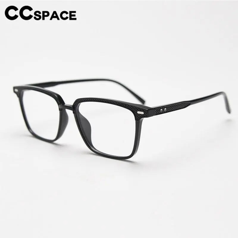 CCspace Unisex Full Rim Square Tr 90 Titanium Eyeglasses 56902 Full Rim CCspace