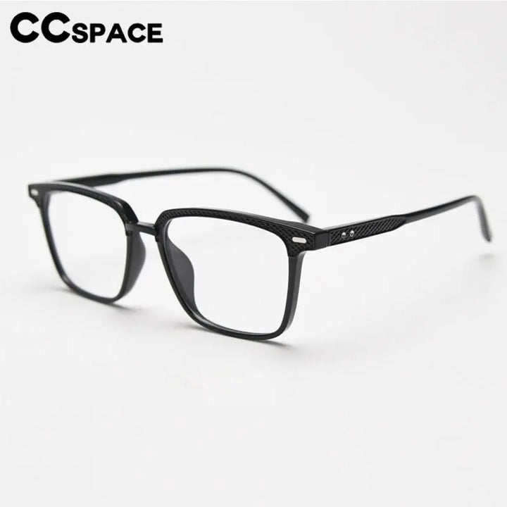 CCspace Unisex Full Rim Square Tr 90 Titanium Eyeglasses 56902 Full Rim CCspace