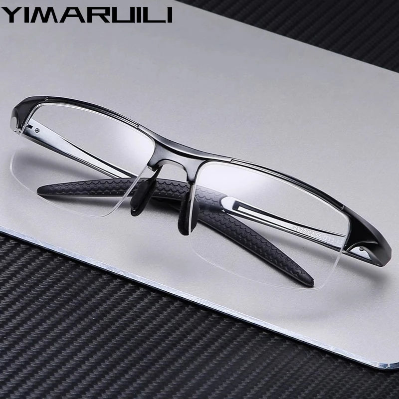 Yimaruili Women's Semi Rim Square Aluminum Sport Eyeglasses 81772