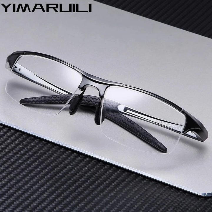 Yimaruili Women's Semi Rim Square Aluminum Sport Eyeglasses 81772