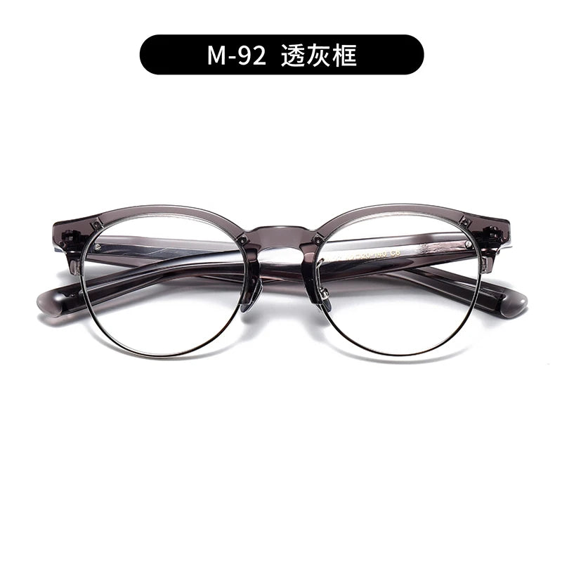 Nobler Unisex Full Rim Square Acetate Titanium Eyeglasses M092 Full Rim Nobler C6