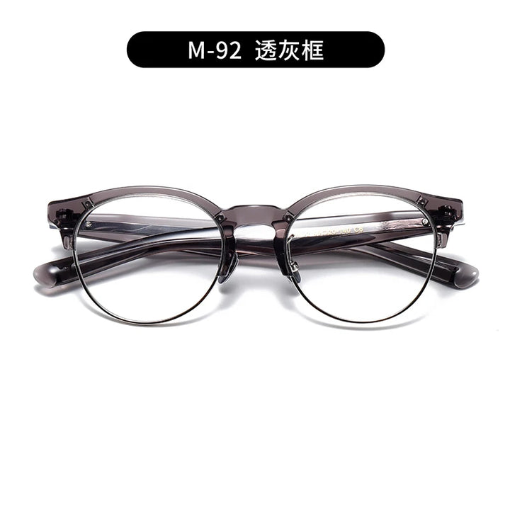 Nobler Unisex Full Rim Square Acetate Titanium Eyeglasses M092 Full Rim Nobler C6