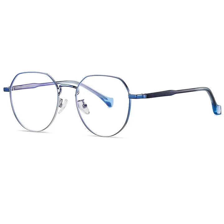 Handoer Unisex Full Rim Flat Top Oval Round Alloy Eyeglasses 79219