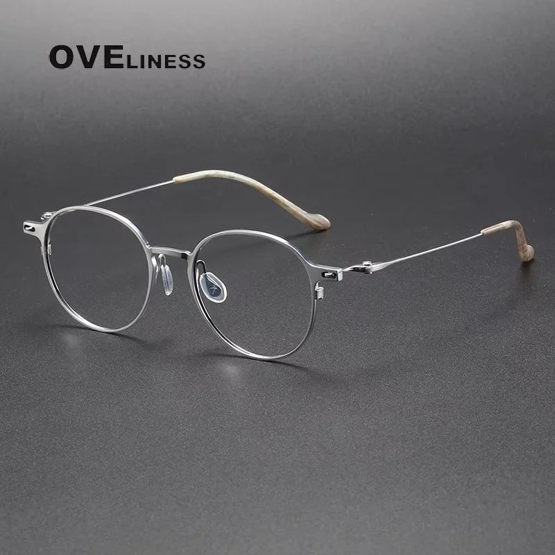 Oveliness Unisex Full Rim Flat Top Oval Titanium  Eyeglasses 20315