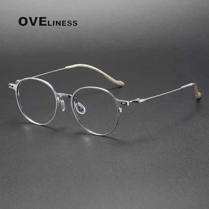 Oveliness Unisex Full Rim Flat Top Oval Titanium  Eyeglasses 20315