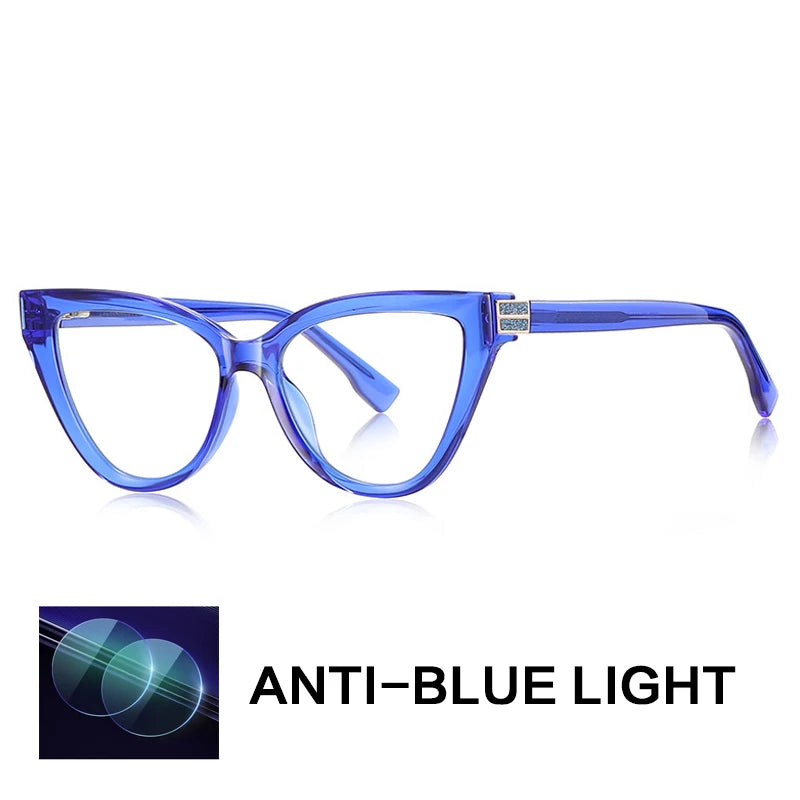 Gatenac Women's Full Rim Cat Eye Tr 90 Titanium Reading Glasses Gx2279