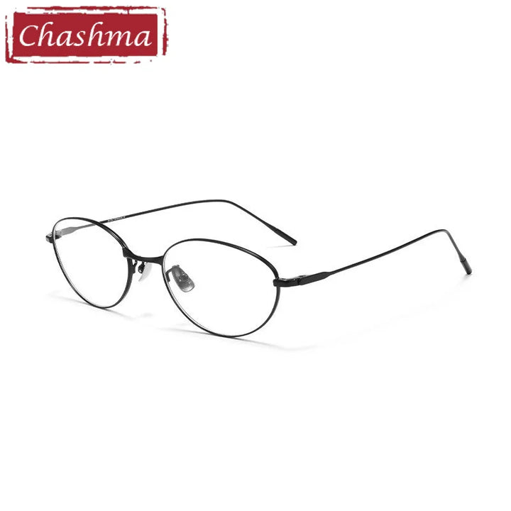 Chashma Unisex Full Rim Oval Square Titanium Reading Glasses 930883 Reading Glasses Chashma Black Progressive 1.67|Anti Blue Ray + Photo Brown