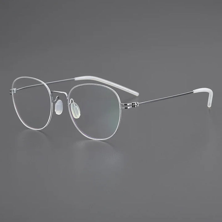 Black Mask Women's Full Rim Oval Screwless Titanium Eyeglasses 199892
