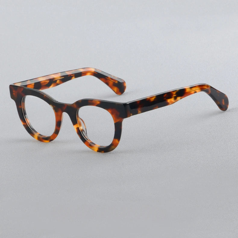 Hewei Unisex Full Rim Oval Thick Acetate Eyeglasses 882259 Full Rim Hewei C4