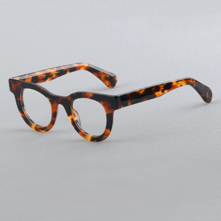 Hewei Unisex Full Rim Oval Thick Acetate Eyeglasses 882259 Full Rim Hewei C4