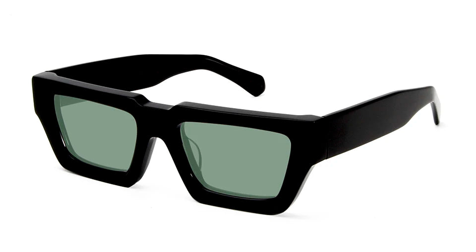 Esnbie Unisex Full Rim Brow Line Square Acetate Sunglasses 101023