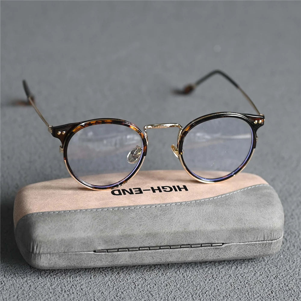 Cubojue Women's Full Rim Round Tr 90 Alloy Eyeglasses 522180