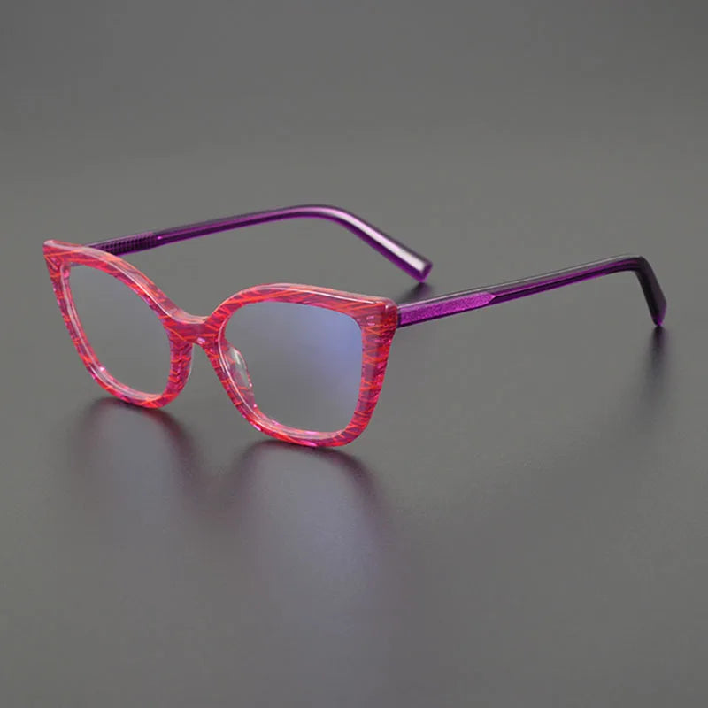 Nobler Unisex Full Rim Square Cat Eye Acetate Eyeglasses P026 Full Rim Nobler C6