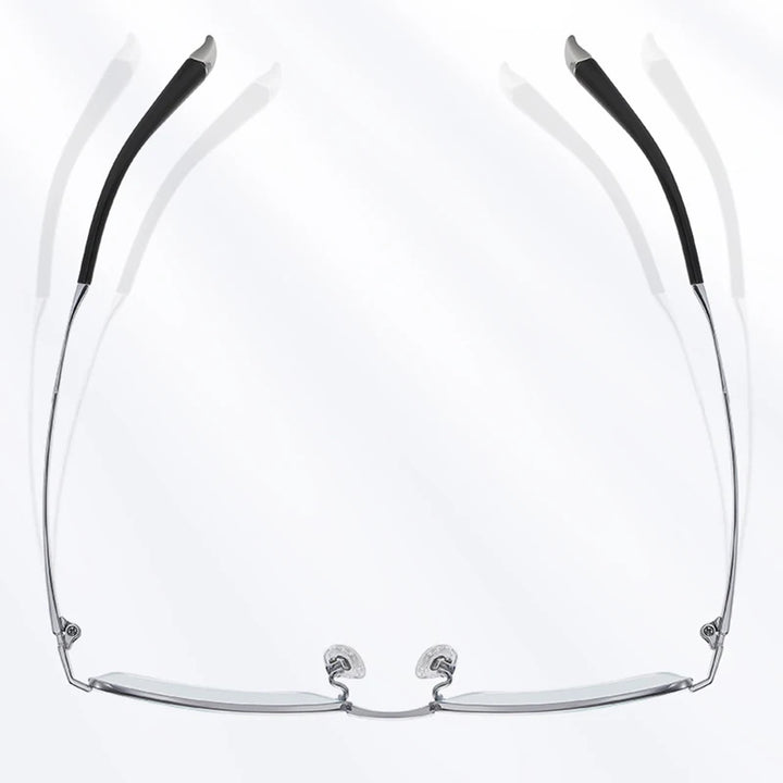 Handoer Women's Semi Rim Square Titanium Eyeglasses 0907 Semi Rim Handoer