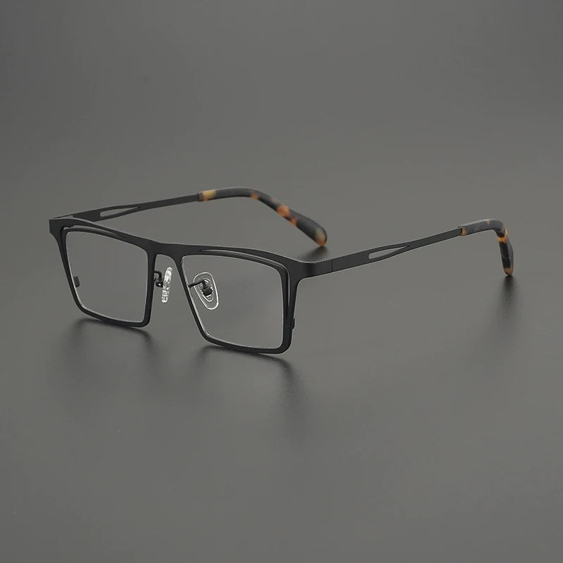 Gatenac Unisex Full Rim Brow Line Square Titanium Eyeglasses G85879