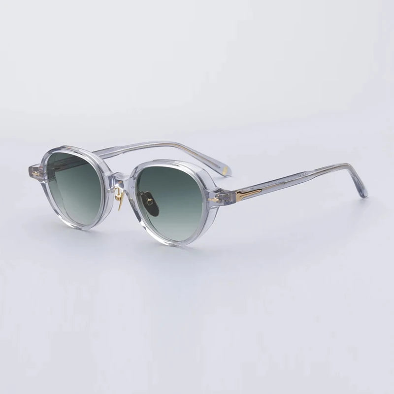 Hewei Women's Full Rim Round Acetate Sunglasses 0024 Sunglasses Hewei C14 as picture 