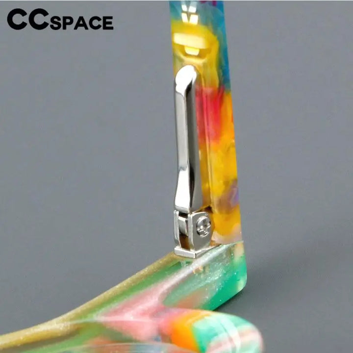 CCspace Women's Full Rim Small Round Double Bridge Acetate Eyeglasses 57191 Full Rim CCspace