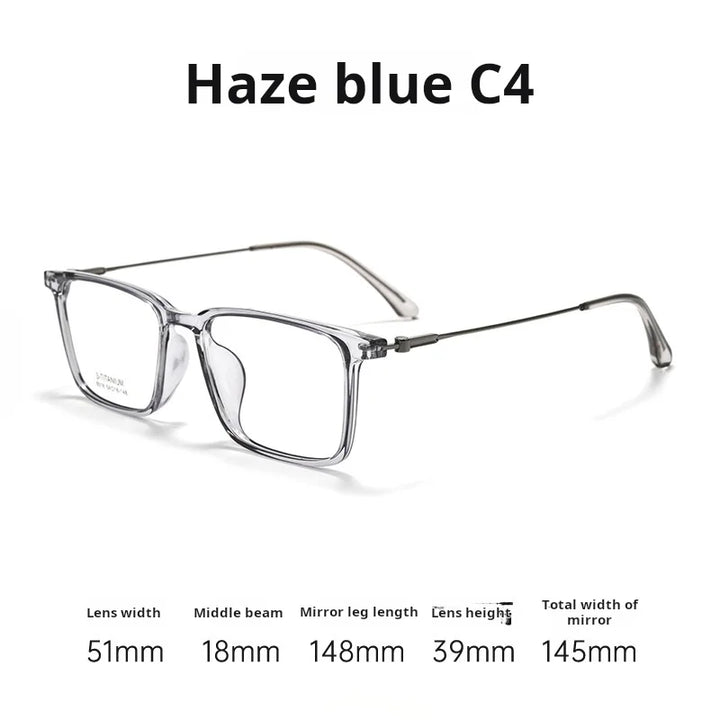 Momoja Unisex Full Rim Square Tr 90 Titanium Eyeglasses 78518