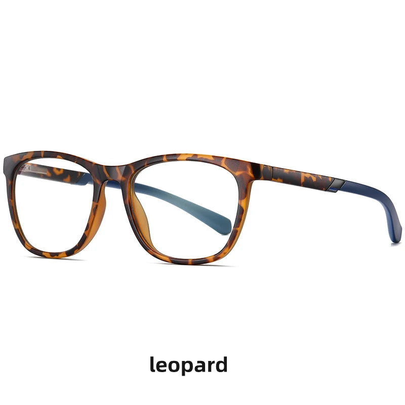 Kocolior Unisex Full Rim Square Tr 90 Hyperopic Reading Glasses 2310 Reading Glasses Kocolior Leopard 0