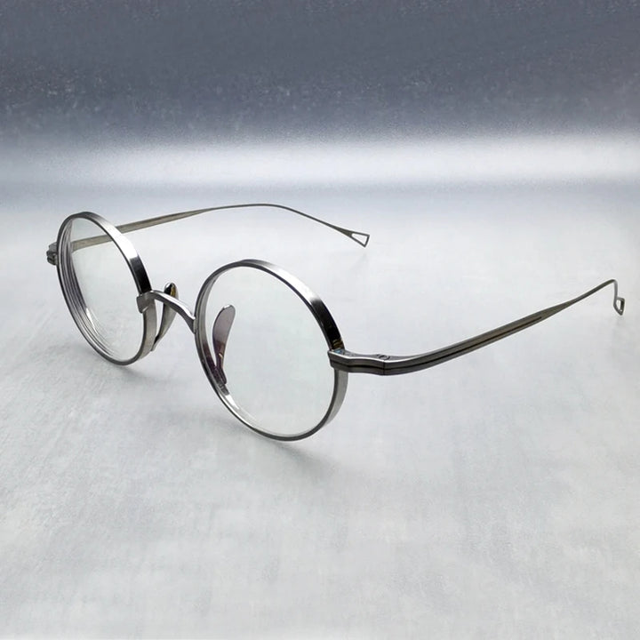 Black Mask Women's Full Rim Round Titanium Eyeglasses 63199