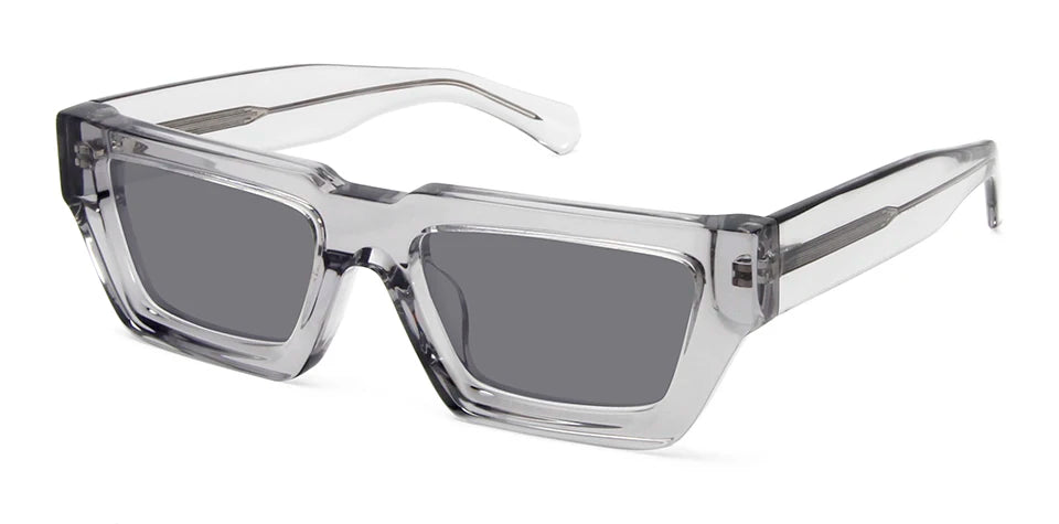 Esnbie Unisex Full Rim Brow Line Square Acetate Sunglasses 101023