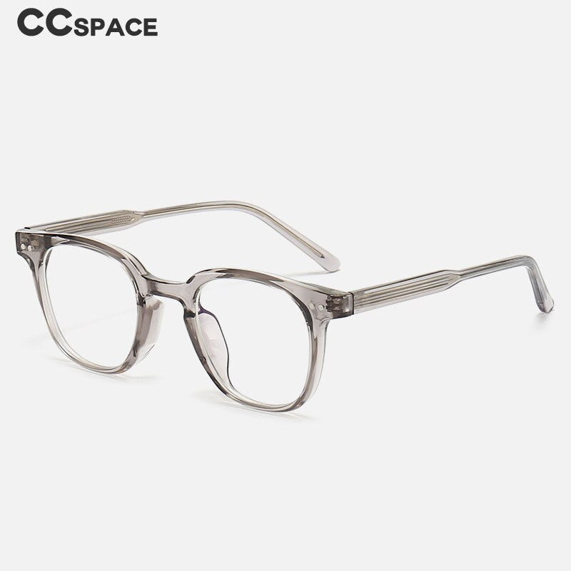 CCspace Unisex Round Square Tr 90 Titanium Eyeglasses 55917 Full Rim CCspace