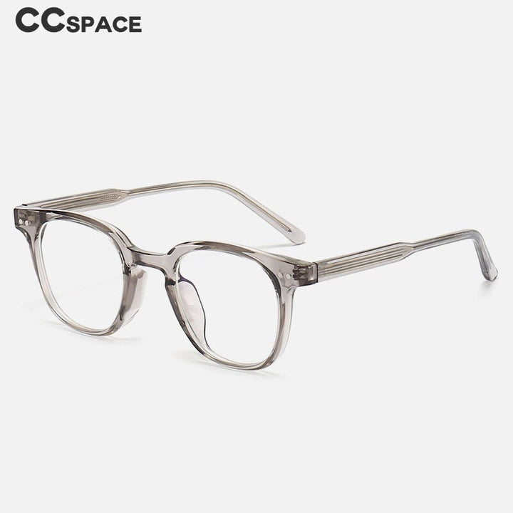 CCspace Unisex Round Square Tr 90 Titanium Eyeglasses 55917 Full Rim CCspace