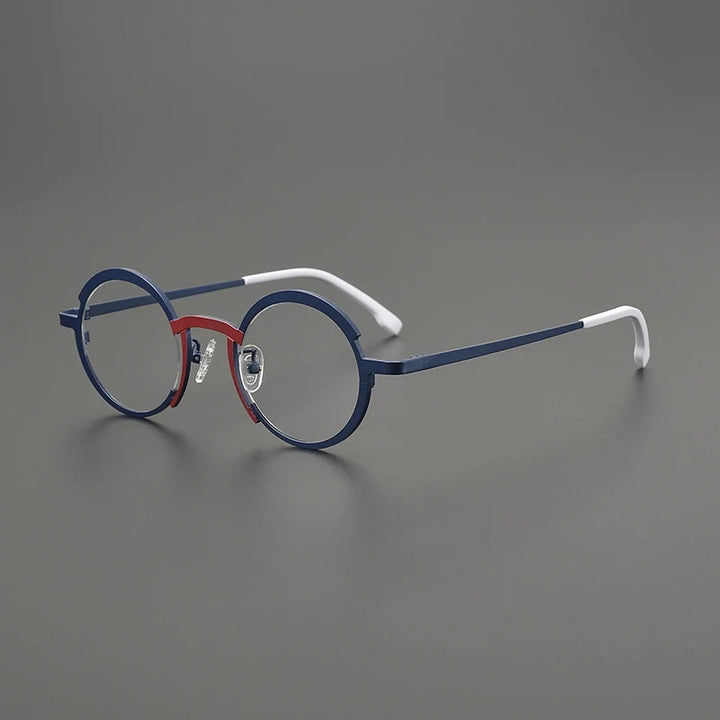 Gatenac Unisex Full Rim Round Titanium Eyeglasses Gxyj5775