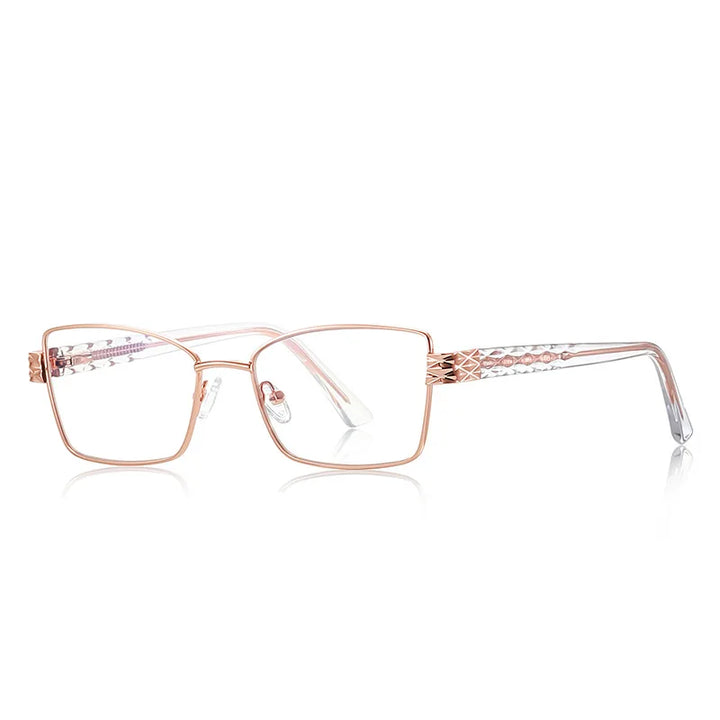 CCspace Women's Full Rim Square Alloy Tr 90 Reading Glasses 310553