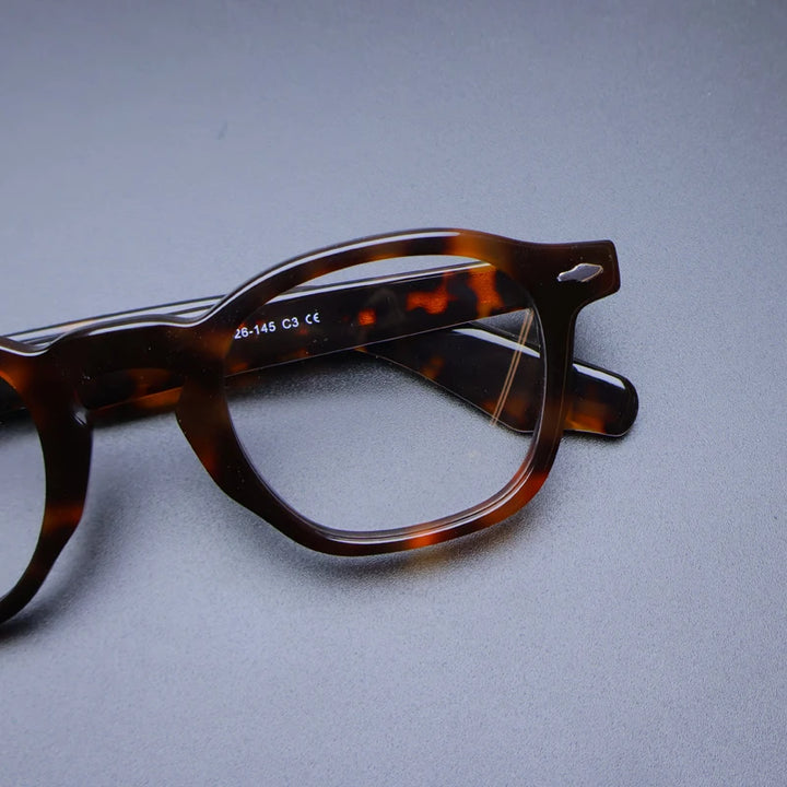 Gatenac Unisex Full Rim Square Acetate Eyeglasses Gxyj1201 Full Rim Gatenac