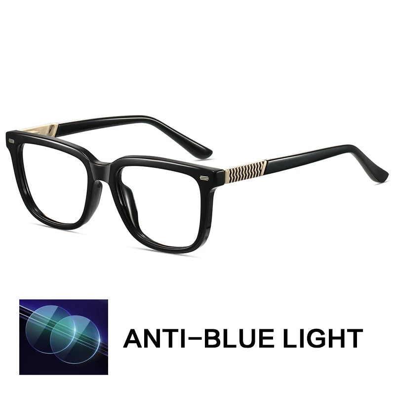 Gatenac Unisex Full Rim Square Tr 90 Titanium Reading Glasses G84006